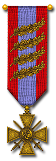 Croix de guerre théâtre d'opérations extérieures avec 4 palmes